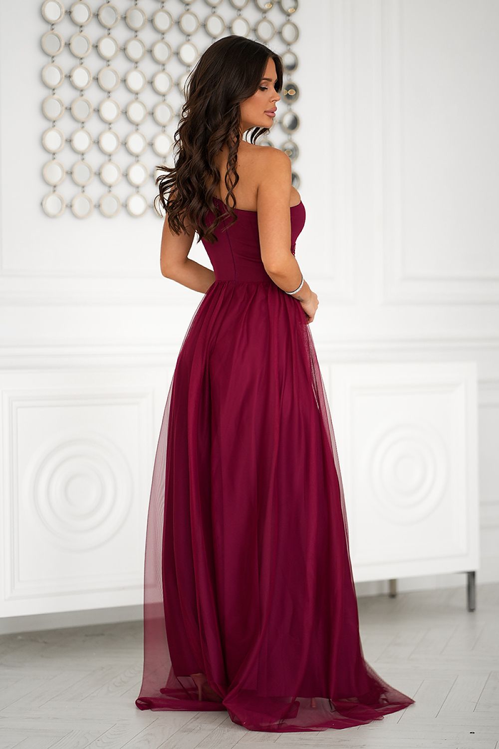  Long dress model 204862 Bicotone 